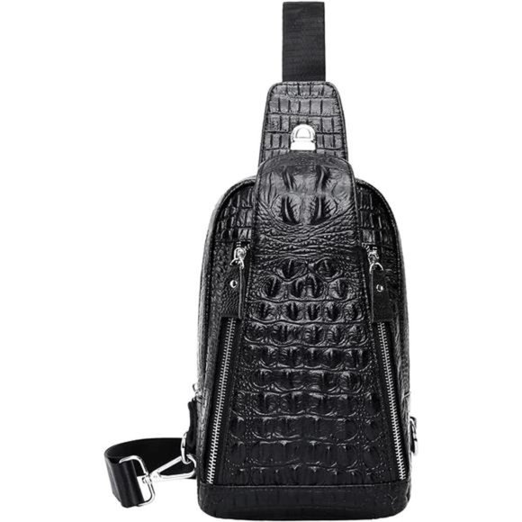 Small Adri Sling Bag Leather Black